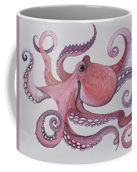 Pink Octopus Coffee Mug by Ashley Gauffin Grant - Pixels