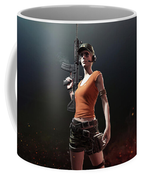 Playerunknown's Battlegrounds Coffee Mug featuring the digital art PlayerUnknown's Battlegrounds #1 by Super Lovely