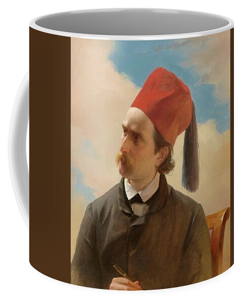 French School Coffee Mug featuring the painting Portrait of a scholar #1 by MotionAge Designs