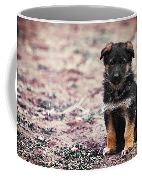Puppy Coffee Mug featuring the digital art Puppy #1 by Super Lovely