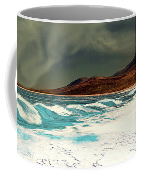 Tornado Coffee Mug featuring the digital art Razor's Edge #1 by Corey Ford