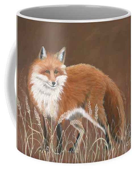 Fox Coffee Mug featuring the painting Red Fox #1 by Julie Peterson