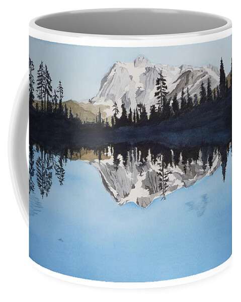 Reflection Lake Coffee Mug featuring the painting Reflection Lake #2 by Joel Deutsch