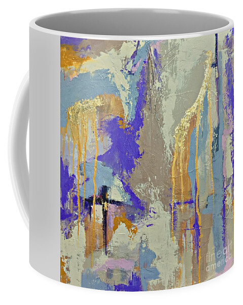 Abstract Art Coffee Mug featuring the painting Reflections of the Soul by Mary Mirabal