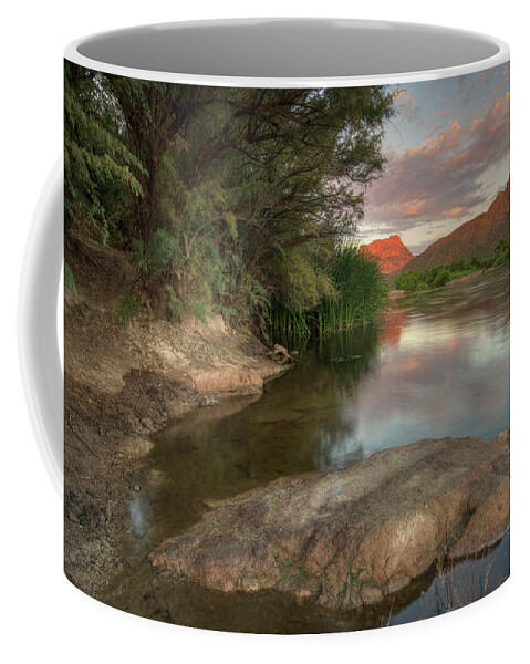 River Coffee Mug featuring the photograph River Serenity #1 by Sue Cullumber