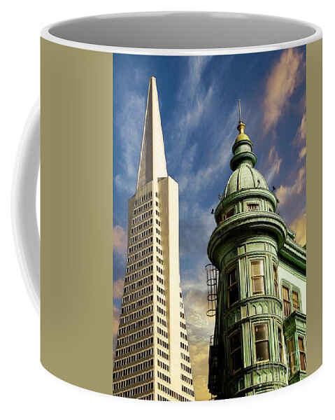 San Francisco Coffee Mug featuring the photograph San Francisco Then and Now #1 by Sal Ahmed