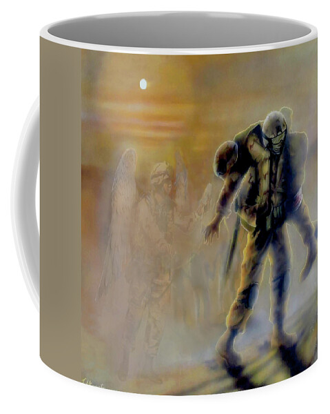911 Coffee Mug featuring the painting Savior in a Storm #2 by Todd Krasovetz