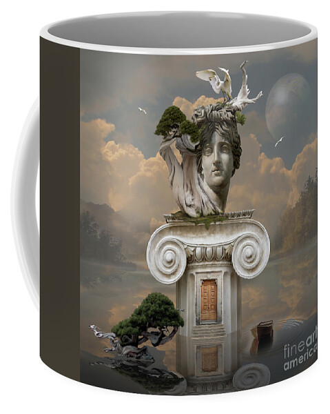 Atlantis Coffee Mug featuring the digital art Secret place of Atlantis by Alexa Szlavics