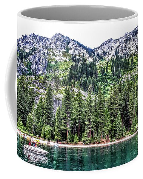 Tahoe Coffee Mug featuring the photograph Shores of Emerald Bay #1 by Pat Cook