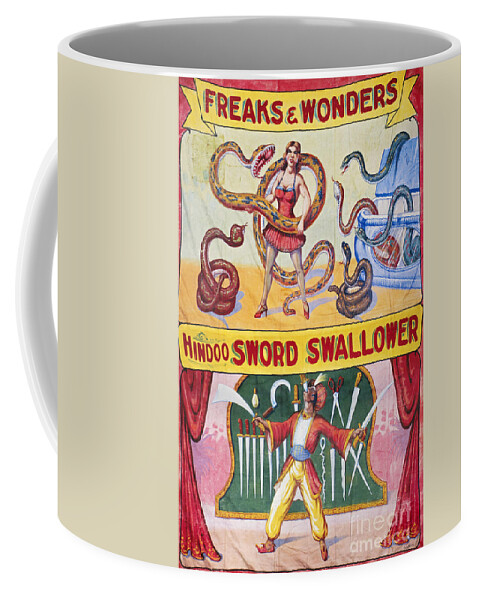 1970s Coffee Mug featuring the drawing SIDESHOW POSTER, c1975 by Granger