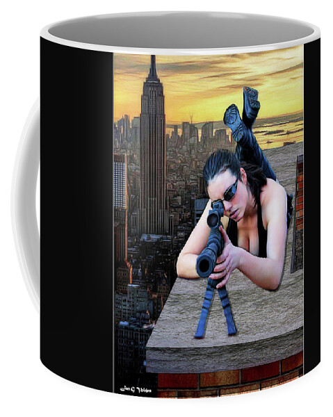 Laura Coffee Mug featuring the photograph Skyline Assassin by Jon Volden
