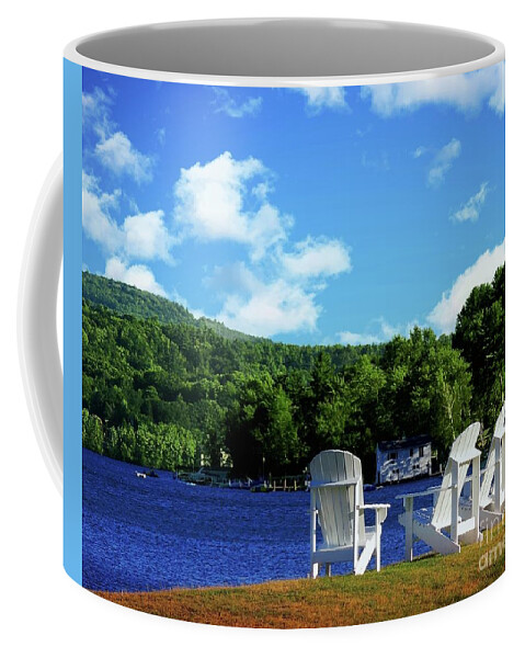 Lakes Region Coffee Mug featuring the photograph Laconia NH - South Down Shores by Mim White