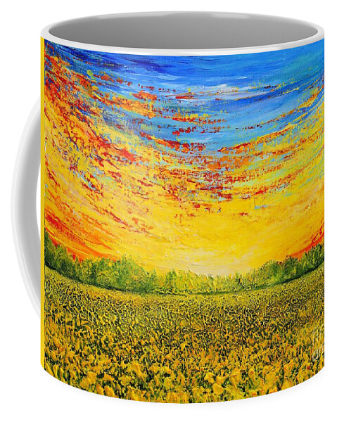 Summer Coffee Mug featuring the painting Summer #2 by Teresa Wegrzyn