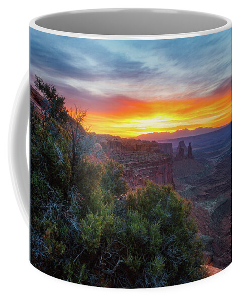 Sunrise Coffee Mug featuring the photograph Sunrise over Canyonlands by Darren White