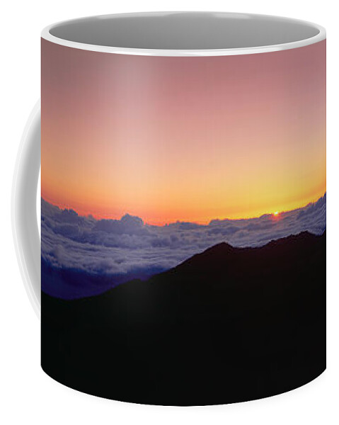 Photography Coffee Mug featuring the photograph Sunrise Over Haleakala Volcano Summit #1 by Panoramic Images