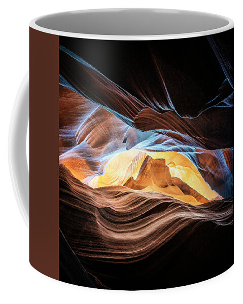 Arizona Coffee Mug featuring the photograph Sunrise Over Monument Valley #1 by Robert Fawcett