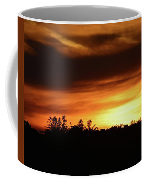 Nature Coffee Mug featuring the photograph Sunset Behind The Clouds #1 by Lyle Crump
