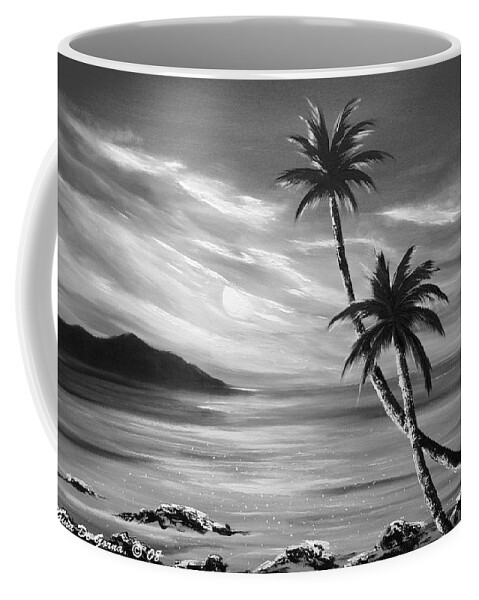 Sunset Coffee Mug featuring the painting Sunset in Paradise #1 by Gina De Gorna