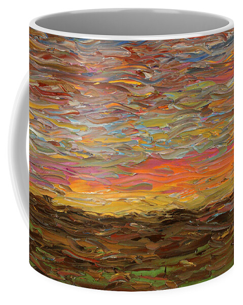 Sunset Coffee Mug featuring the painting Sunset #1 by James W Johnson