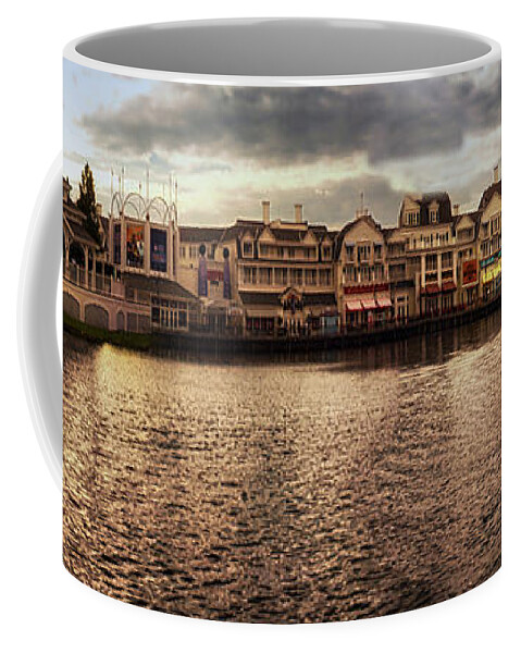 Boardwalk Coffee Mug featuring the photograph Sunset On The Boardwalk Walt Disney World MP by Thomas Woolworth