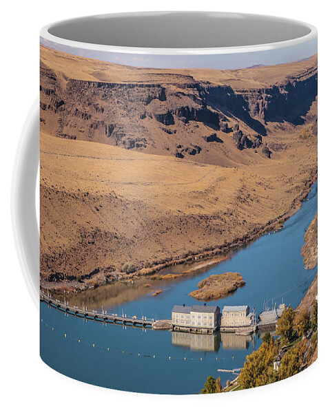 5dii Coffee Mug featuring the photograph Swan Falls Dam #1 by Mark Mille