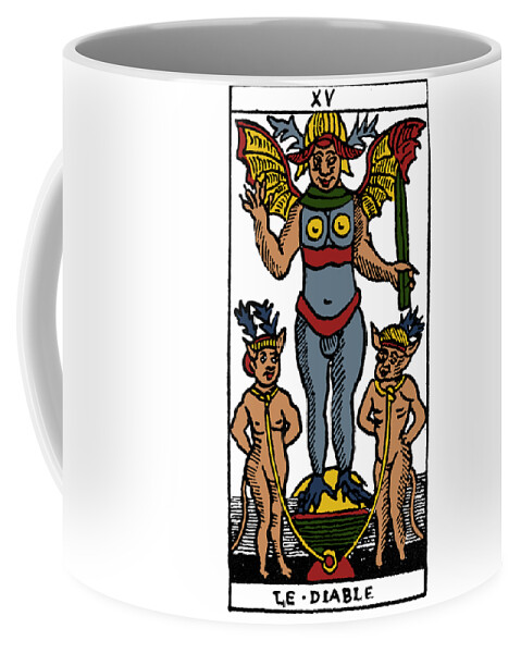 16th Century Coffee Mug featuring the photograph Tarot Card The Devil #1 by Granger
