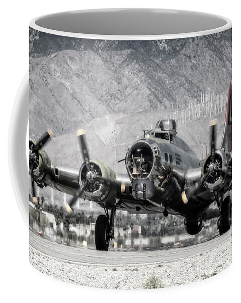 B-17 Bomber Coffee Mug featuring the photograph B-17 Bomber Madras Maiden by Sandra Selle Rodriguez