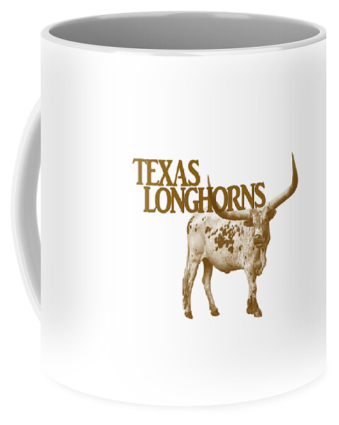 Texas Longhorns Coffee Mug featuring the photograph Texas Longhorns by Priscilla Burgers