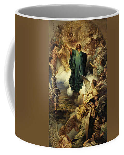 Gustave Dore Coffee Mug featuring the painting The Ascension #2 by Gustave Dore