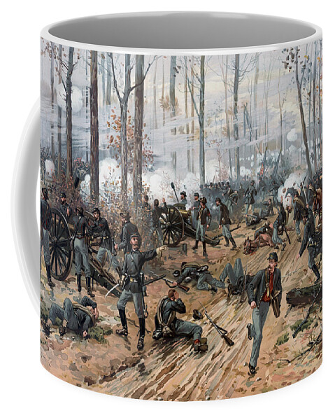 Civil War Coffee Mug featuring the painting The Battle of Shiloh #2 by War Is Hell Store