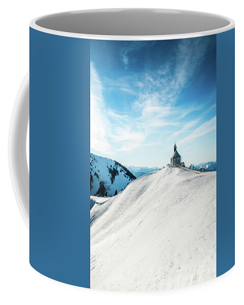 Wallberg Coffee Mug featuring the photograph The chapel in the alps by Hannes Cmarits