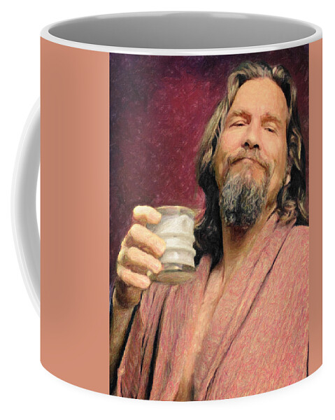 The Dude Coffee Mug featuring the painting The Dude by Zapista OU