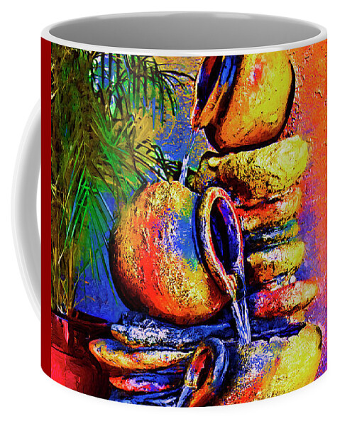 Fountain Coffee Mug featuring the digital art The Fountain Of Pots #1 by Kirt Tisdale