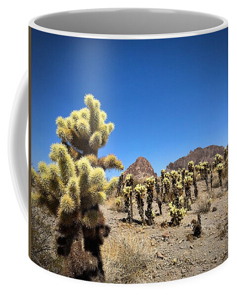 Cactus Coffee Mug featuring the photograph The Gathering by Brad Hodges