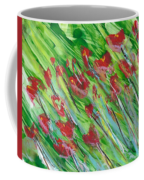 Floral Coffee Mug featuring the painting The Girls #1 by Bonny Butler