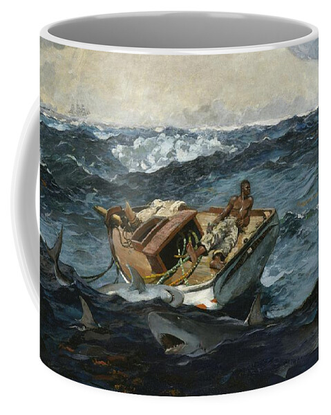 Winslow Homer Coffee Mug featuring the digital art The Gulf Stream #1 by Winslow Homer