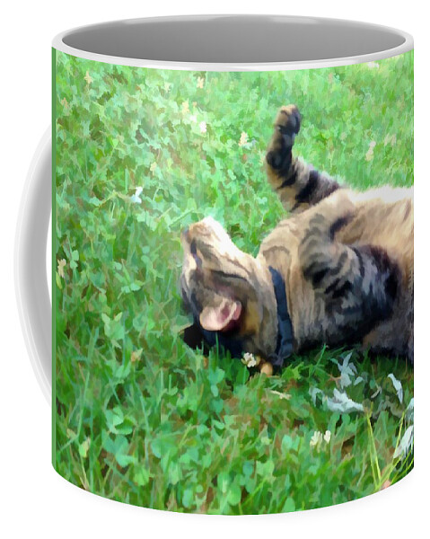 Cat Coffee Mug featuring the photograph The Model #1 by Debra Lynch