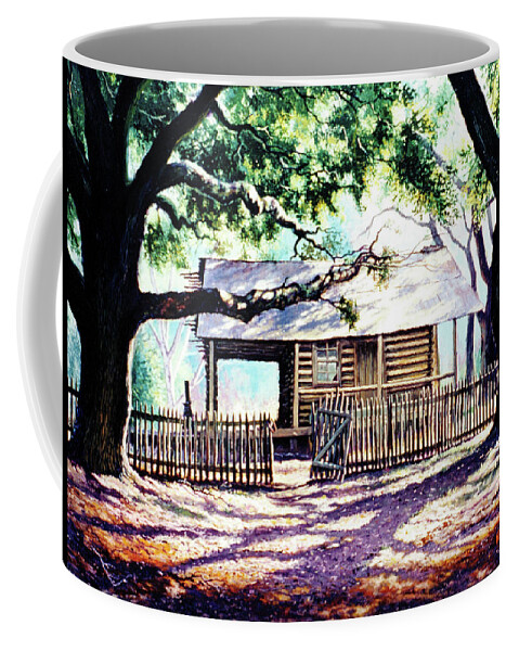 Dog Run Coffee Mug featuring the painting The Old Richardson Place #2 by Randy Welborn