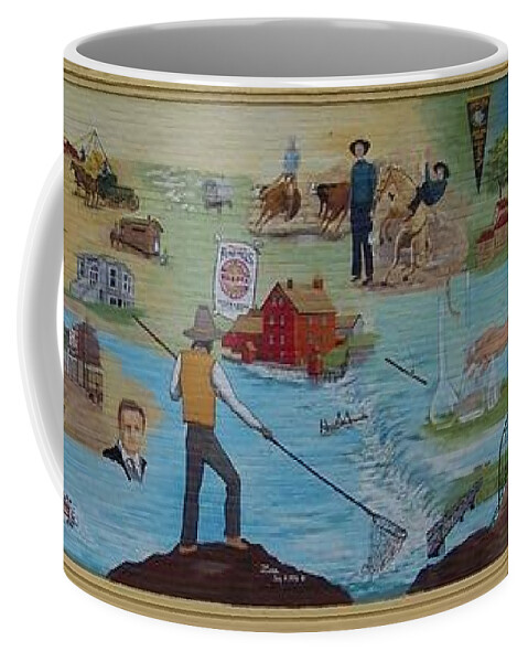 Mural Coffee Mug featuring the photograph The Prosser Mural by Charles Robinson