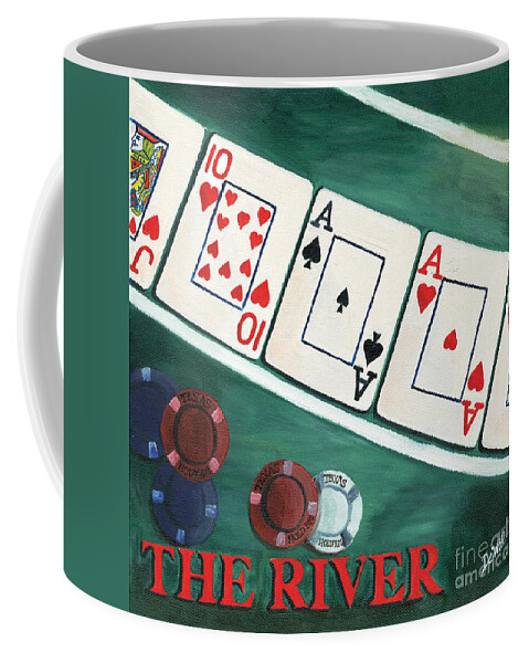 The River Coffee Mug featuring the painting The River by Debbie DeWitt