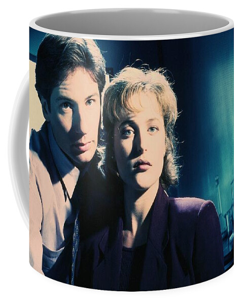 The X-files Coffee Mug featuring the digital art The X-Files #1 by Maye Loeser