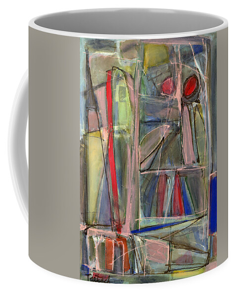 Abstract Coffee Mug featuring the painting Things We Don't See #1 by Lynne Taetzsch
