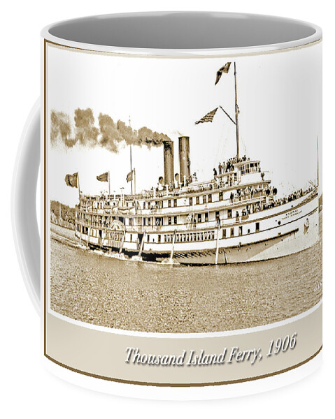 Vintage Photograph Coffee Mug featuring the photograph Thousand Islands Ferry Boat 1906 Vintage Photograph #3 by A Macarthur Gurmankin