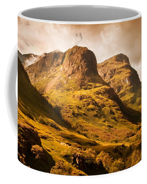 Scotland Coffee Mug featuring the photograph Three Sisters. Glencoe. Scotland by Jenny Rainbow