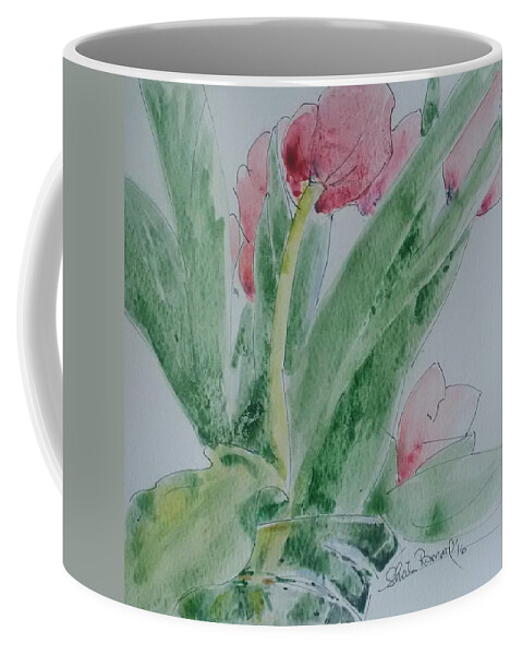 Tulips Coffee Mug featuring the painting Tulips by Sheila Romard