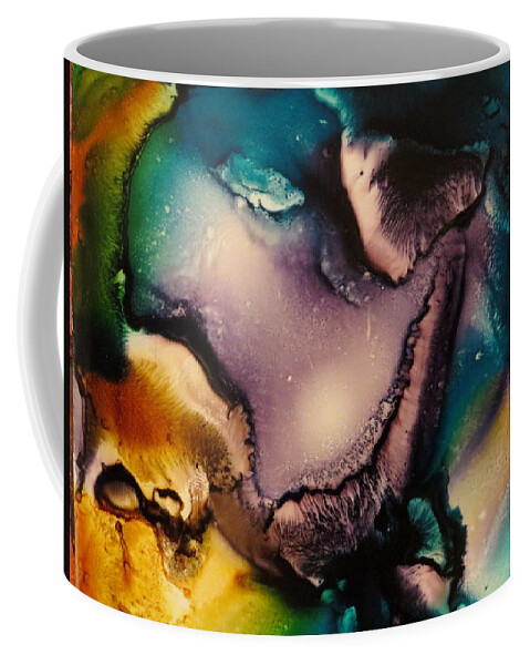 Abstract Coffee Mug featuring the painting Pulsar by Soraya Silvestri