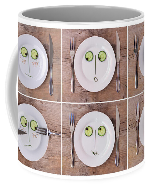 Vegetable Coffee Mug featuring the photograph Vegetable Faces by Nailia Schwarz