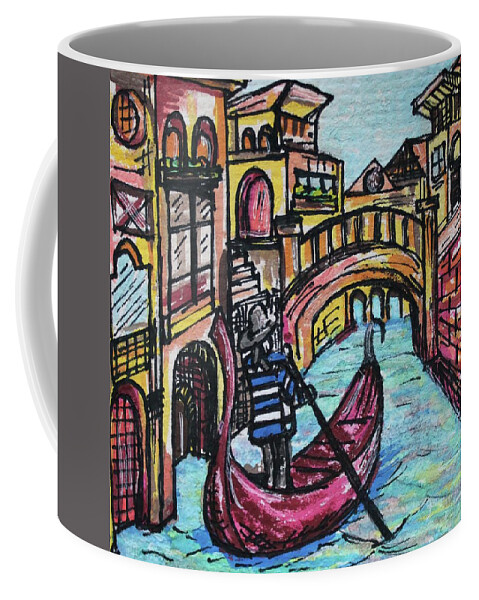 Painting Coffee Mug featuring the painting Venice #1 by Art By Naturallic