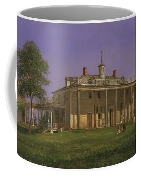 Ferdinand Richardt Coffee Mug featuring the painting View of Mount Vernon #2 by Ferdinand Richardt