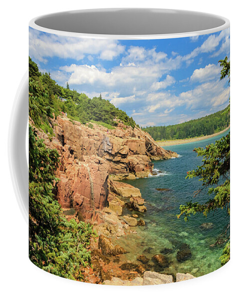 Elizabeth Dow Coffee Mug featuring the photograph View to Sand Beach #1 by Elizabeth Dow